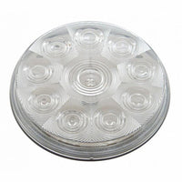 10 LED 4" Round Stop, Turn & Tail Light - Red LEDs (Clear Lens)