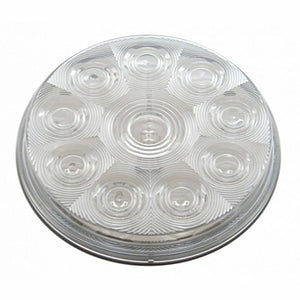 10 LED 4" Round Stop, Turn & Tail Light - Red LEDs (Clear Lens)