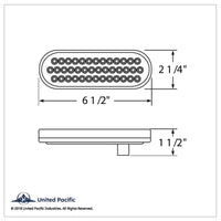 United Pacific - 40 LED Oval Turn Signal Light - Amber LEDs (Amber Lens)