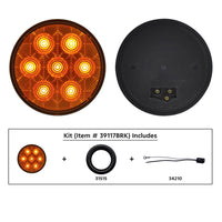 17 LED Dual Function Reflector Cab Light - Amber or Red LEDs (Amber, Red or Clear Lens)