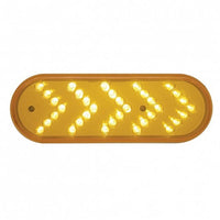35 LED 6" Reflector Oval Sequential Turn Signal Light - Amber LEDs (Amber or Clear Lens)