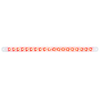 19 LED 12" Reflector Turn Signal Light Bar - Amber or Red LEDs (Amber, Red or Clear Lens)