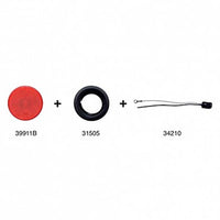 United Pacific - Single LED 2" Round Low Profile Clearance Light Kit - Red LEDs (Red Lens)