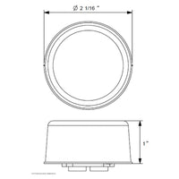 7 LED 2" Round Clearance Light - Amber or Red LEDs (Amber or Red Lens) Light Only or Full Light Kit