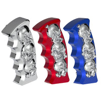 United Pacific - Thread-On Skulls Pistol Grip Gearshift Knob (Chrome, Red or Blue)