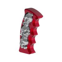 United Pacific - Thread-On Skulls Pistol Grip Gearshift Knob (Chrome, Red or Blue)