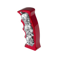United Pacific - Thread-On Skulls Pistol Grip Gearshift Knob (Chrome, Red or Blue)