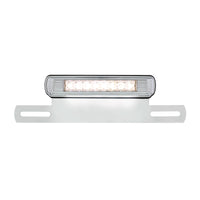 Chrome License Plate Light & Bracket With Red LED 3rd Brake Light (Various Colors)