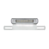 Chrome License Plate Light & Bracket With Red LED 3rd Brake Light (Various Colors)