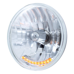 United Pacific - 7" Crystal Headlight w 10 Amber LED Position Lights