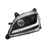 Chrome or Black Projection Headlight With LED Position Light & Sequential Signal For 2012-2021 Peterbilt 579 (Driver or Passenger Side)