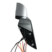 Chrome Plastic Hood Mirror Assembly With Sequential LED Turn Signals For 2018-2024 International LT (Driver or Passenger Side)