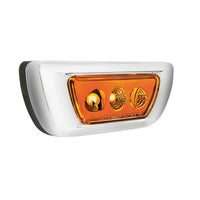 3 LED Double Fury Cab Light For 2013-2021 Kenworth T680 & 2012-2021 Peterbilt 579 (Clear Lens) - Amber & Blue, Green, Purple, Red or White LEDs