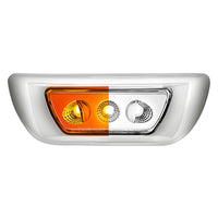 3 LED Double Fury Cab Light For 2013-2021 Kenworth T680 & 2012-2021 Peterbilt 579 (Clear Lens) - Amber & Blue, Green, Purple, Red or White LEDs