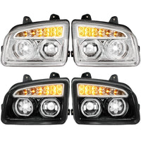 11 LED Headlight For 2015-2024 Kenworth T880 - Chrome or BlackOut Inner Housing (Driver or Passenger Side)