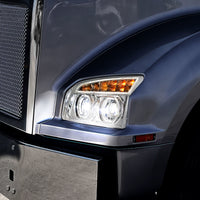 11 LED Headlight For 2015-2024 Kenworth T880 - Chrome or BlackOut Inner Housing (Driver or Passenger Side)