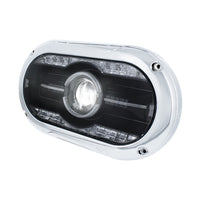 Full LED Projector One-Piece Style Chrome or Blackout Headlight For Dual 5-3/4" Headlight Housing