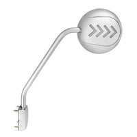 Chrome Hood Mirror Assembly With Sequential LED Turn Signal For 2013-2021 KW T680 & 2012-2021 PB 579 (Driver or Passenger Side)