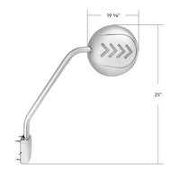 Chrome Hood Mirror Assembly With Sequential LED Turn Signal For 2013-2021 KW T680 & 2012-2021 PB 579 (Driver or Passenger Side)