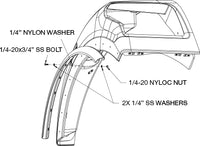 RealWheel - Peterbilt 567 (Set-Back) Stainless Steel Fenderettes (4 Pc. Set - Split Fenders)