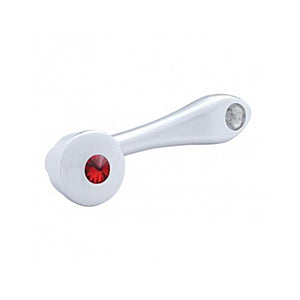 United Pacific Square Mount Chrome Window Cranks - Red or Blue Crystal