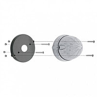 Chrome LED Light Flush Mount Base With or Without a Visor For Grakon 1000 Style Lights