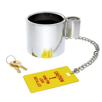Heavy Duty Steel King Pin Lock With 12" Warning Tag