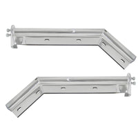 28" Chrome 45 Degree Angled "Competition Series" Mud Flap Hangers - 1-1/8" Bolt Pattern (Pair)