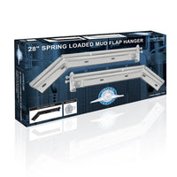 28" Chrome 45 Degree Angled "Competition Series" Mud Flap Hangers - 1-1/8" Bolt Pattern (Pair)