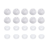 United Pacific Chrome Plastic Skull Snap-On Cap For 1/4" Screws (10-Pack)