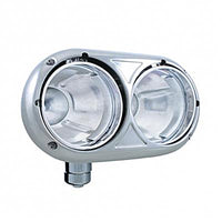 Peterbilt 359 Stainless Dual Headlight Housing w Inner Lamp Bucket - Driver or Passenger