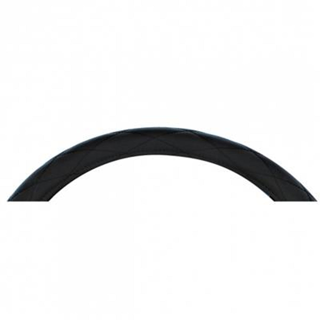18” Black Diamond Stitched Leather Steering Wheel Covers