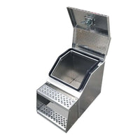 Iconic Metal Gear - 22" Aluminum Step Box with Smooth or Diamond Plate Checker Lid