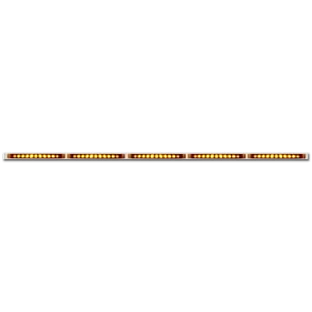 94" Stainless Light Bracket With 5 X 11 LED 17" Light Bars - Amber or Clear Lens