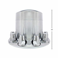 Chrome Plastic 33mm Thread-On Extra Tall Rear Axle Cover Set