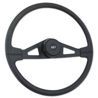 20" Polyurethane or Leather Rim Steering Wheel - Black 2-Spokes (Thunderbolt, Pinion, Taft, Rogers, Lincoln)