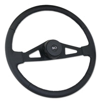 20" Polyurethane or Leather Rim Steering Wheel - Black 2-Spokes (Thunderbolt, Pinion, Taft, Rogers, Lincoln)