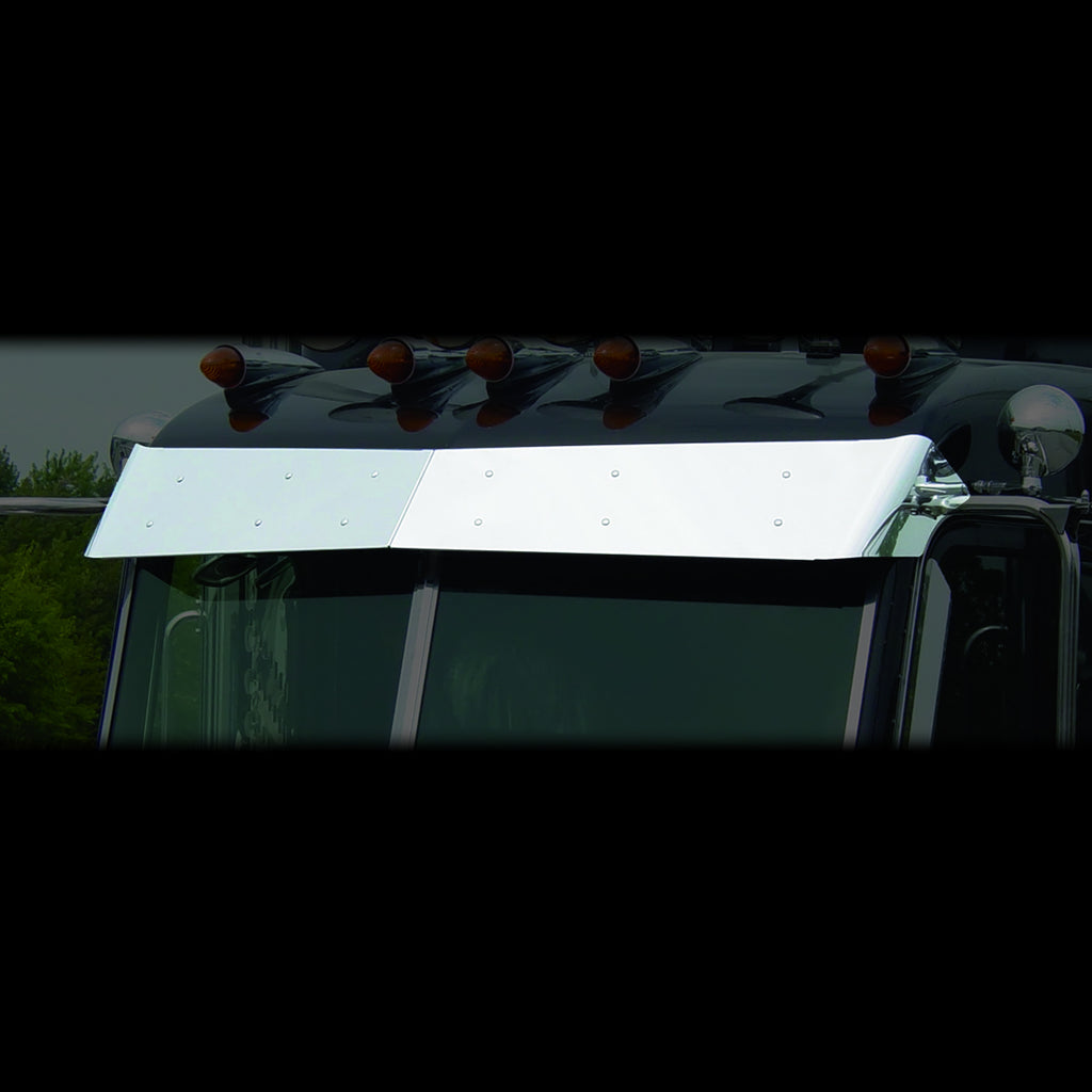 Peterbilt Ultra Cab Regular Drop Bow-Tie Visor - With Cab Mounted Mirrors