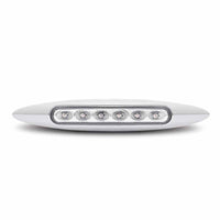 6" Dual Revolution Amber Marker to Green Aux. Slim LED Light (6 Diodes)