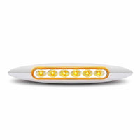6" Dual Revolution Amber Marker to Green Aux. Slim LED Light (6 Diodes)
