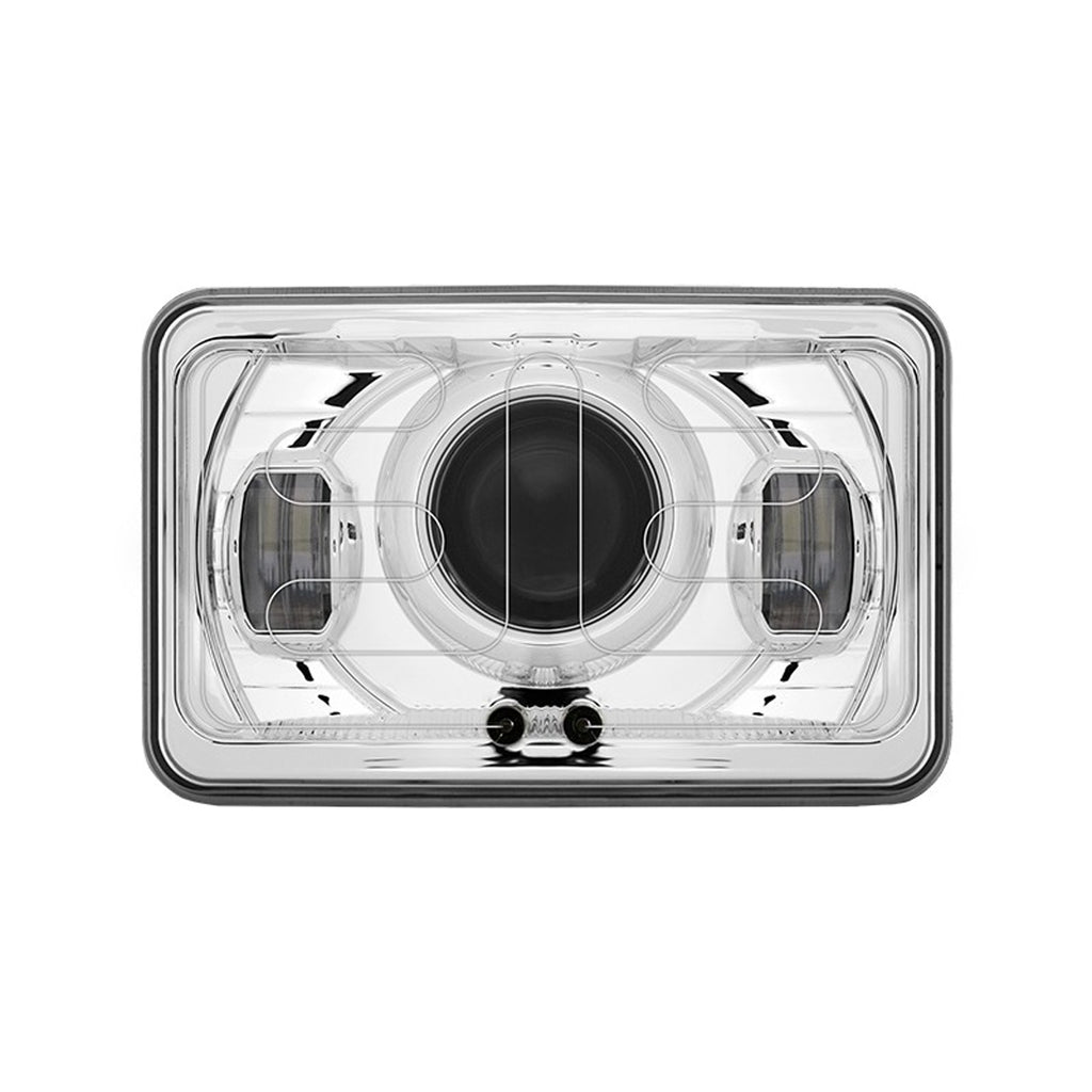 Trux 4" x 6" LED Projector Headlight w Heated Lens & Opt. Aux. Back Light - Low or High Beam