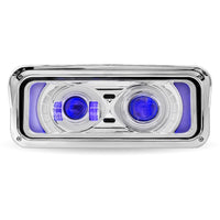 Trux Chrome LED Projector Headlight Assembly Housing Bucket w Opt. Aux. Backlight