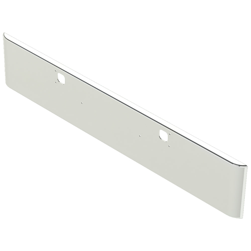 Kenworth W900B or W900L 18" Rolled End Square 7 GA Steel Chrome Bumper w Bolt & Tow Pin Holes