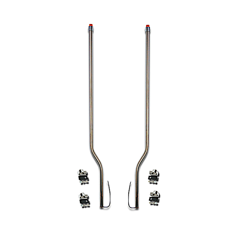 Bores Mfg. - Peterbilt 330/335 42" Stainless Steel Bumper Guides (Amber)