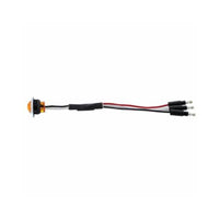 United Pacific .75 inch - 3 LED Dual Function Mini Clearance/Marker Light With Bezel - Amber or Red