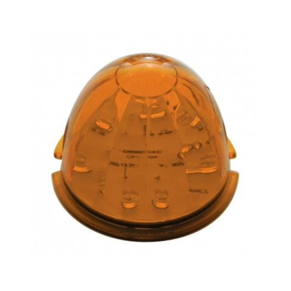 United Pacific 17 LED Dual Function Watermelon Cab Light - Amber LED/Amber Lens