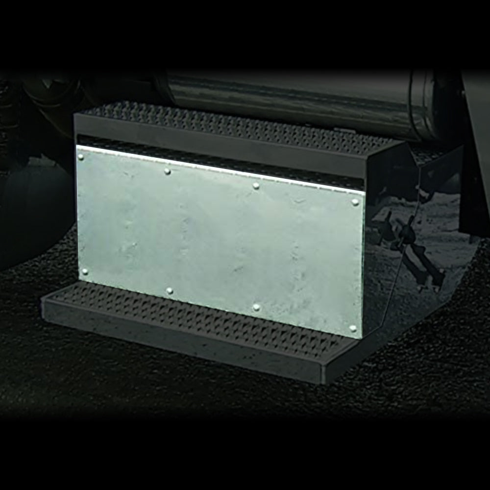 Roadwork's Stainless Steel Battery Box Trim for Peterbilt 379