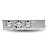 Trux Flat Top Mud Flap Hanger w 2 1/2" Bolt Spacing & 4" Clear LEDs