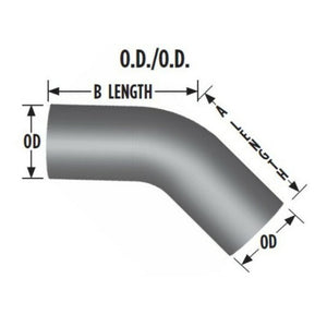 Grand Rock - 5" 45-Degree 8" x 8" OD-OD Aluminized Exhaust Elbow