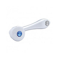 United Pacific Square Mount Chrome Window Cranks - Red or Blue Crystal